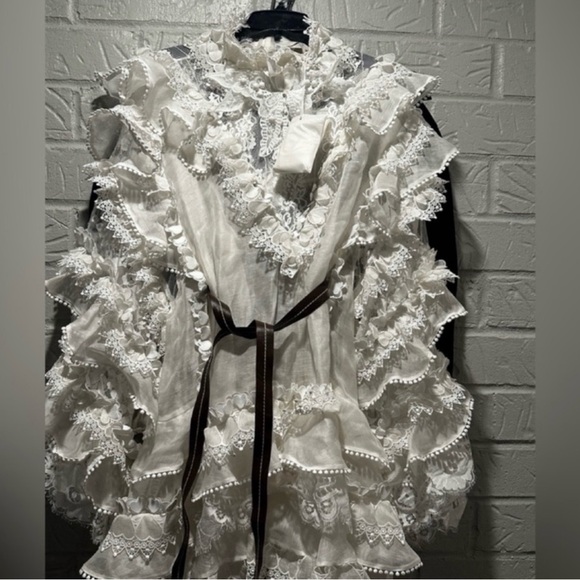 New Zimmermann Crush Heart Trim Long Sleeve Minidress Size Medium - Picture 10 of 13